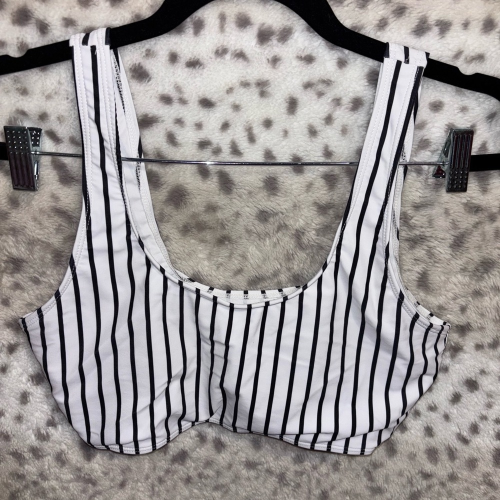 WOMENS STRIPED BIKINI TOP